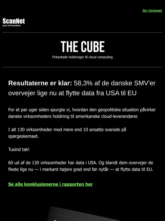 Rapport: 58,3% af danske SMV'er overvejer at flytte data fra USA til EU 📄