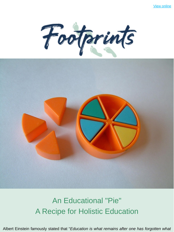 — - An Educational "Pie" - A Recipe for Holistic Education
