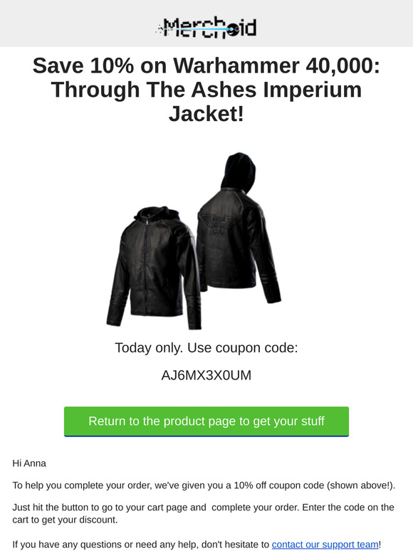 Save 10% on Warhammer 40,000: Through The Ashes Imperium Jacket today