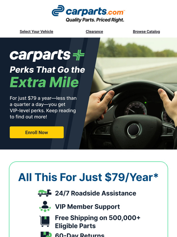 Unlock Free Shipping With CarParts+  🔐