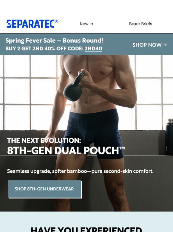 Meet the All-New 8th-Gen Dual Pouch™: Less Seams, More Comfort!