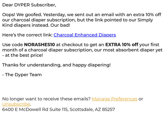 Oops! Here’s the Correct Link for Your Extra 10% Off