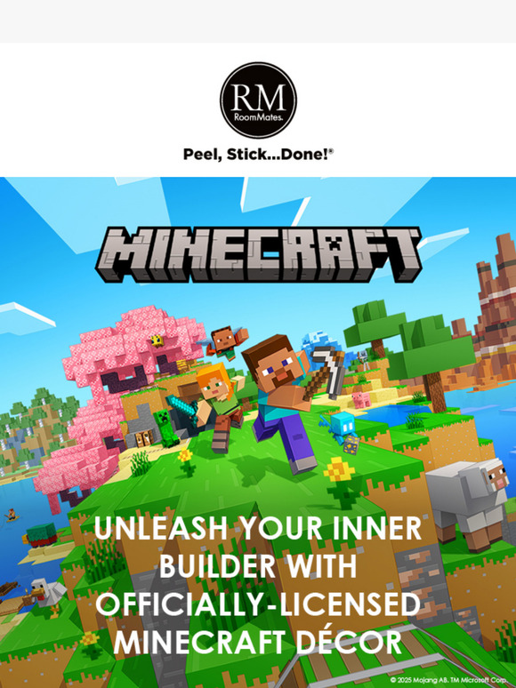 Minecraft Fans: Build your dream space with officially-licensed decor!