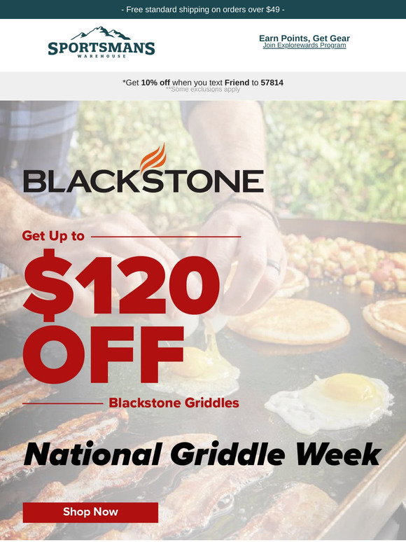 Sportsman's Warehouse: National Griddle Week Starts NOW - Up to $120 ...