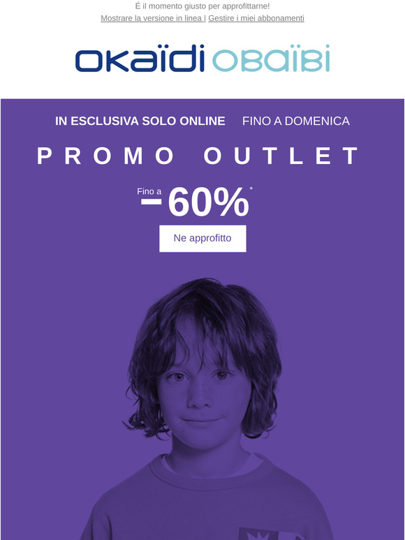 Promo Outlet : Fino al -60% 🔥