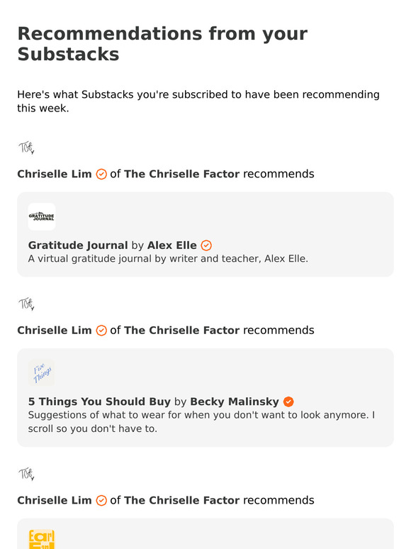 Recommendations from your Substacks