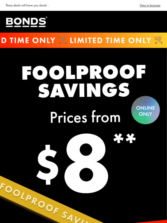 "WHAT?!" Prices from $8 🚨