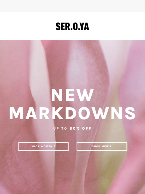NEW MARKDOWNS, NOW LIVE