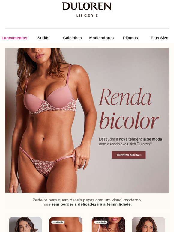Descubra a nova tendência Bicolor com a renda exclusiva Duloren! ✨
