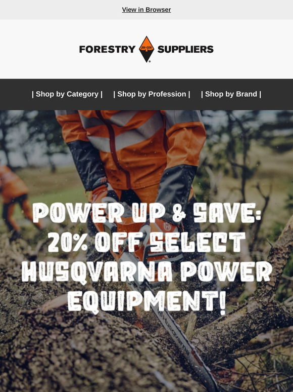 Last Chance: 20% Off Select Husqvarna Power Equipment!