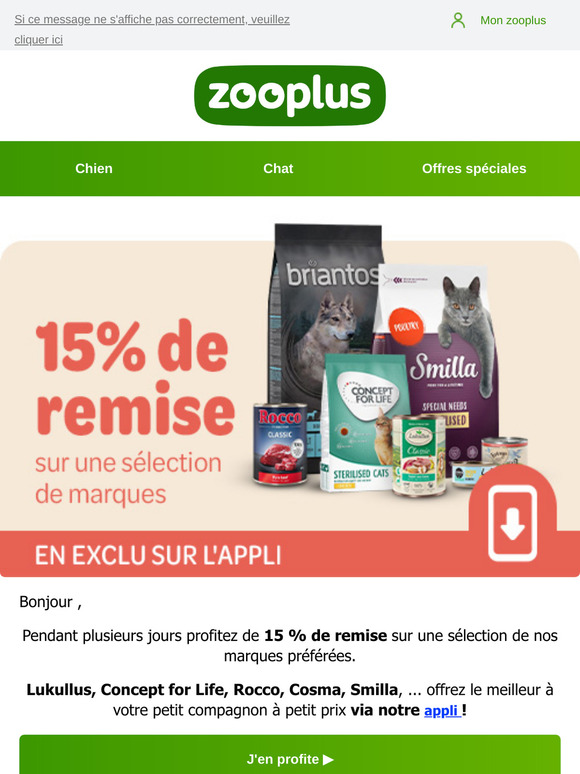 - 15 % sur une sélection de marques🔥