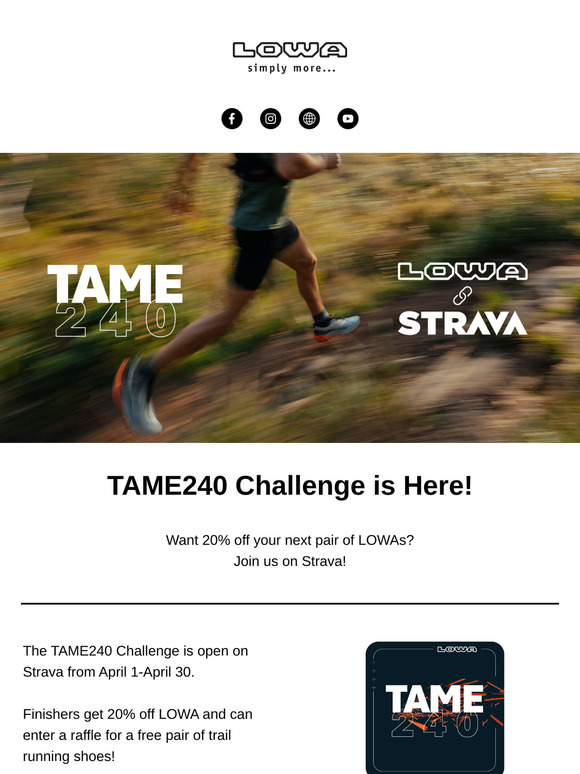 The Tame240 Strava Challenge is Here!