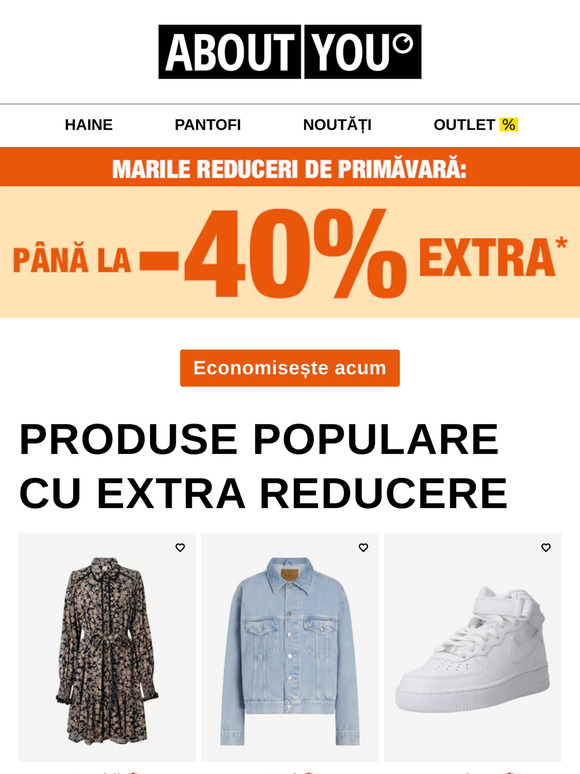 Reduceri de până la -40% EXTRA