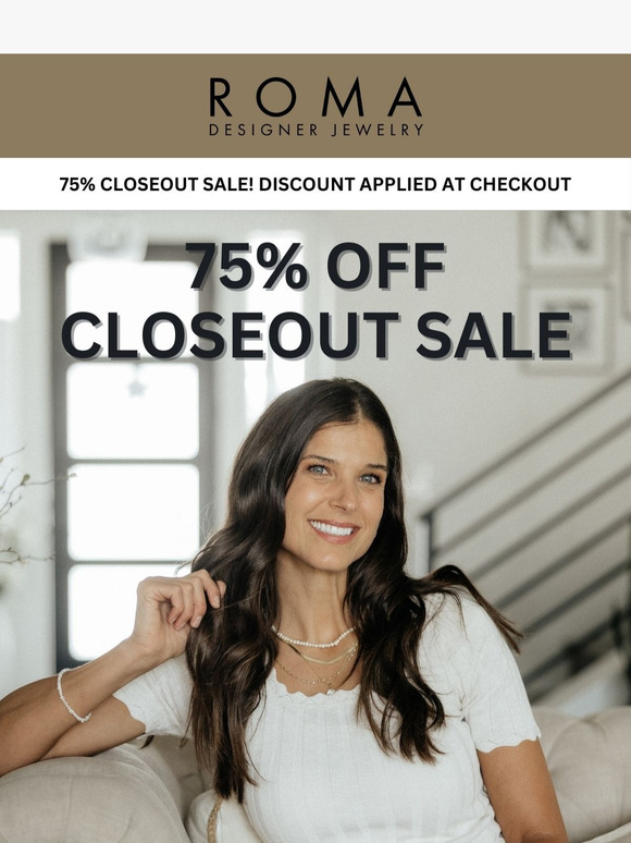 Don't miss out on 75% off! These items will never come back!