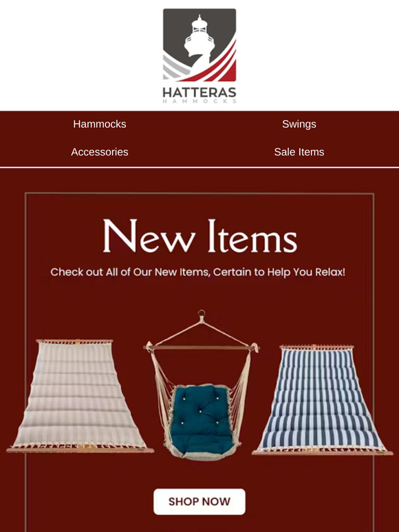 Discover What's New! Fresh Designs & Comfort Await at Hatteras Hammocks! ✨