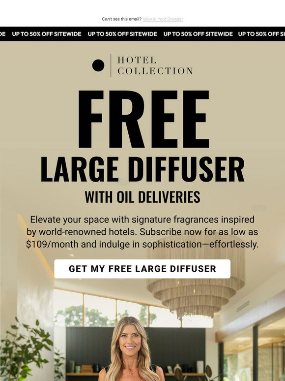 Hotel Collection: Free Large Diffuser With Oil Subscription | Milled