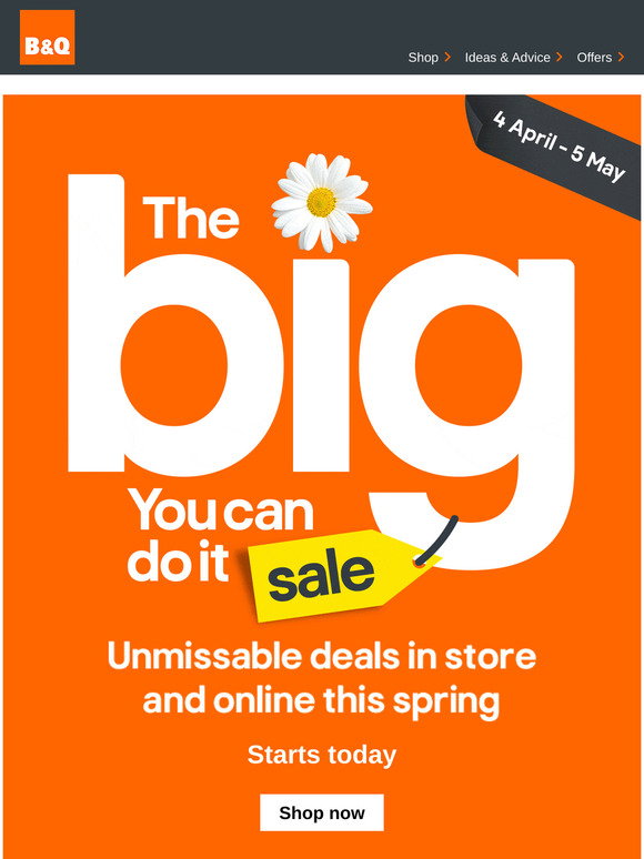 B&Q: The big You can do it sale is here! | Milled