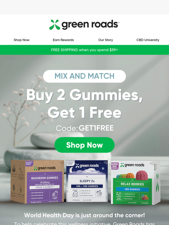 Buy 2 Gummies, Get 1 Free Starts Now!