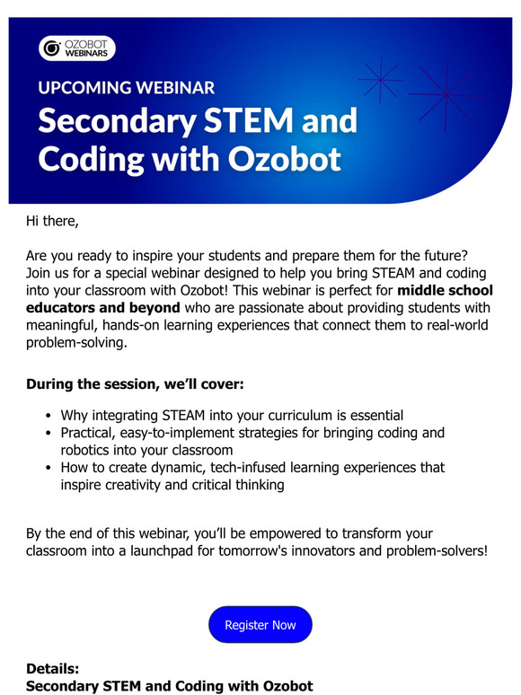 Join Our STEAM & Coding Webinar!