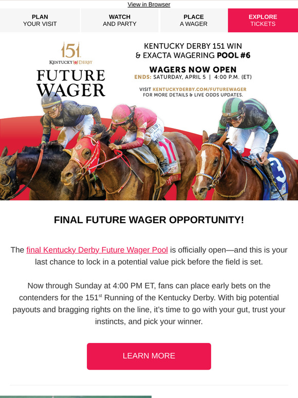 🏇 ⏳ Last Chance to Lock In Your Derby Pick Early