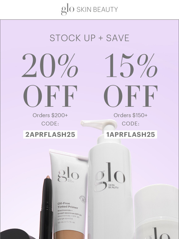 Sale starts now—up to 20% off