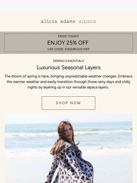 Layer up for any weather 🌦️ Plus, your 25% Off gift ends soon!