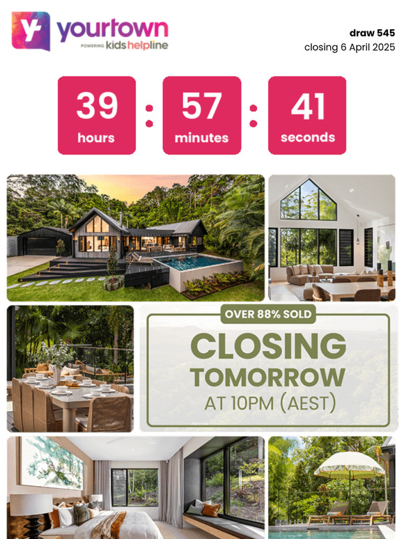 ⏳ CLOSING TOMORROW: $3M Hinterland Prize Home!