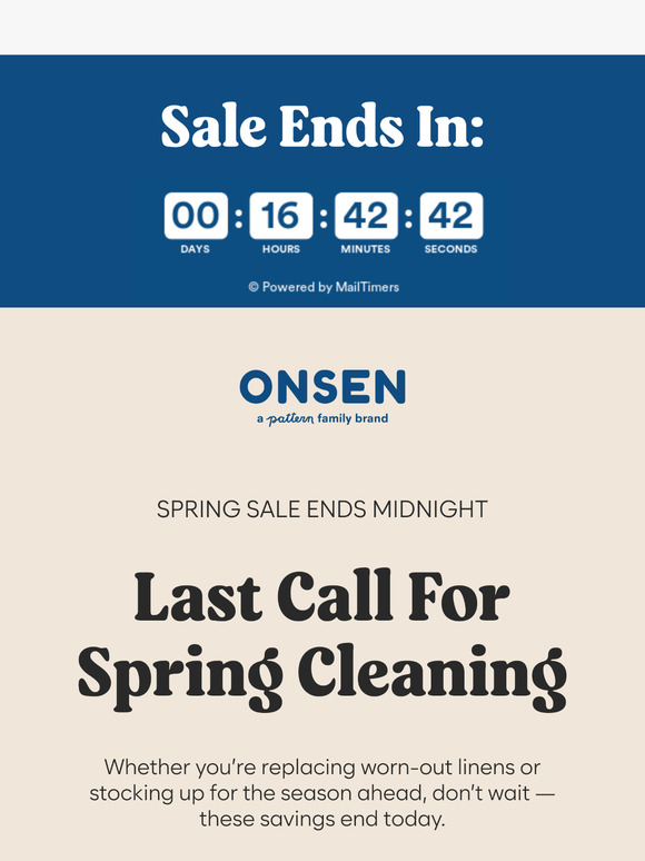 Spring Sale Ends Midnight!