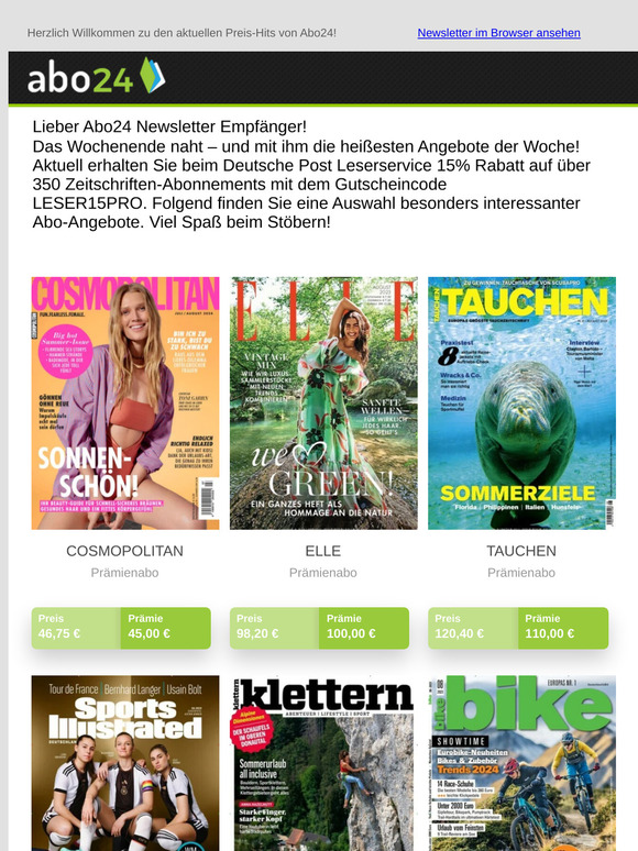 Abo-Deals der Woche: 💥 Frühlings-Sale beim Deutsche Post Leserservice 💥