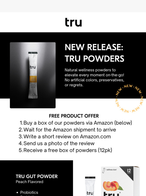 NEW PRODUCT LAUNCH - Tru Performance Powders