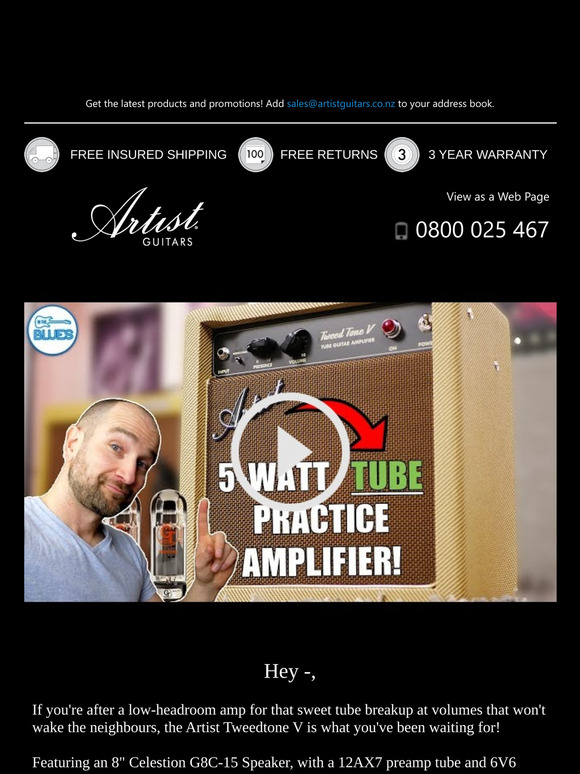 WATCH: Shane from InTheBlues reviews the Tweedtone V tube amp!
