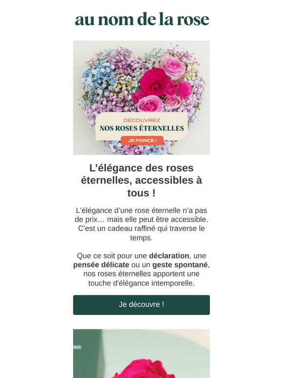 La rose éternelle : LE cadeau qui traverse les saisons