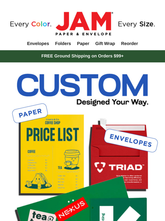 Personalize your own stationery, envelopes, office supplies, and more. Get customizing today! ✍