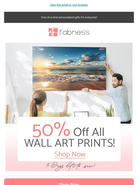 50% Off Wall Art Prints!