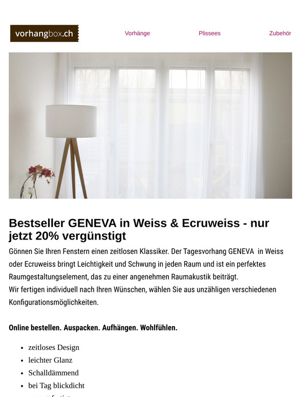 Bestseller GENEVA in Weiss & Ecruweiss - nur jetzt 20% vergünstigt