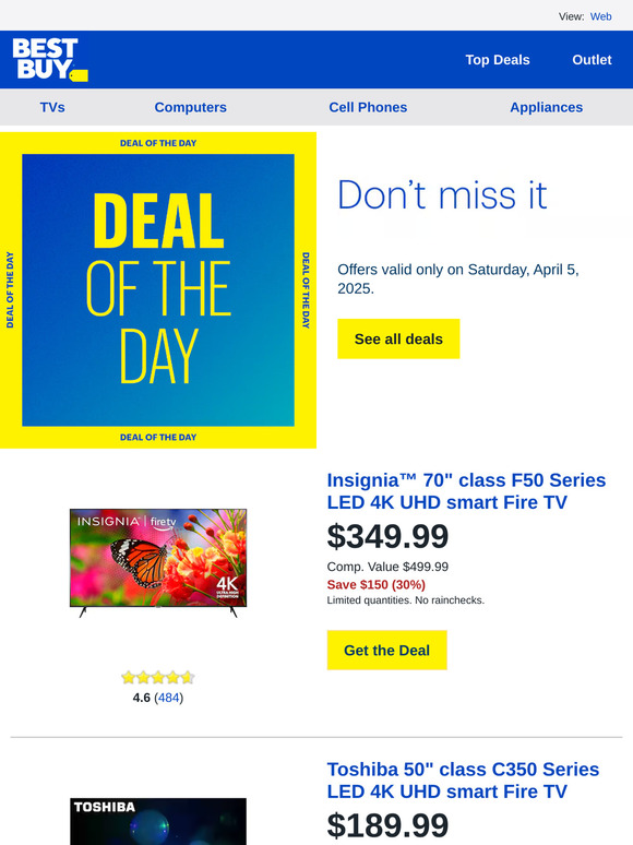 Today only: Save 30% on an Insignia 70-inch class smart Fire TV, plus more