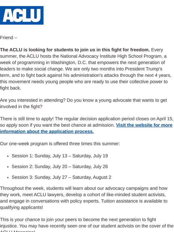 Interested in joining the fight for freedom?