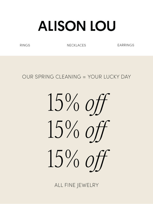 Feels like 15% Off