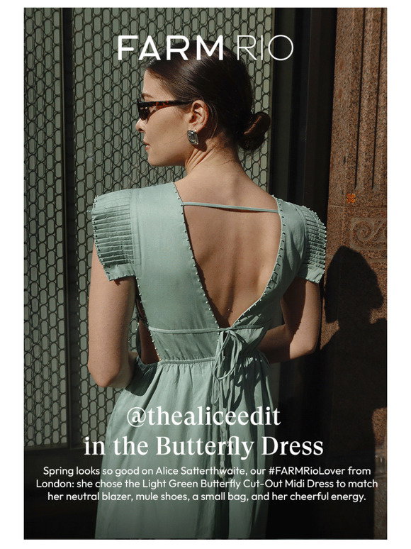 FARM Rio: In the spotlight: the Light Green Butterfly Dress | Milled