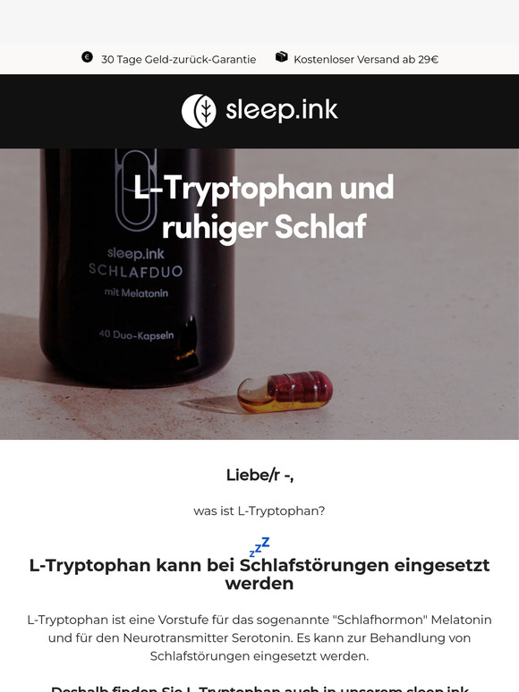 L-Tryptophan bei Schlafstörungen? 🥱