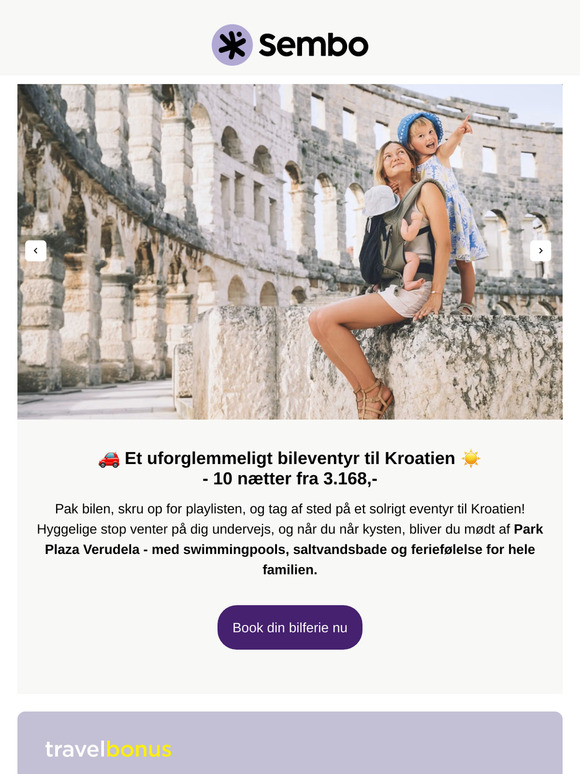 10 dages bilferie til Kroatien - fra 3.168,-
