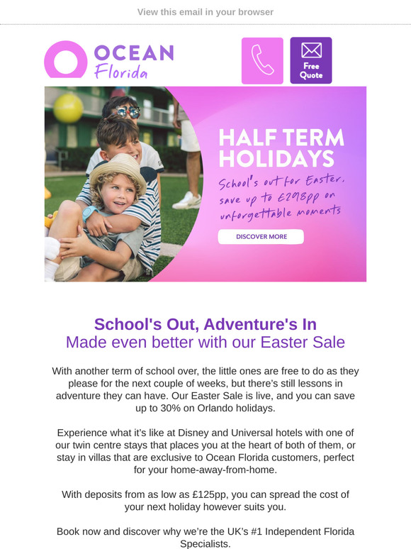 Orlando Half Term Holidays 🎢☀️