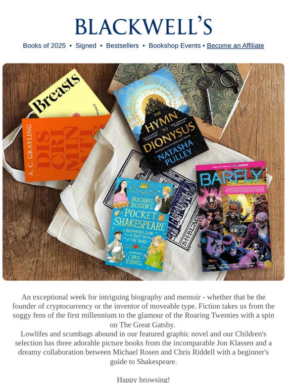 Your Saturday book bag is here...