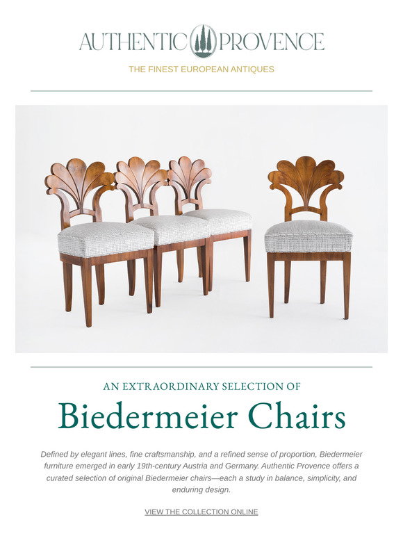 Authentic Provence: Magnificent Sets of 19th-Century Biedermeier Chairs ...