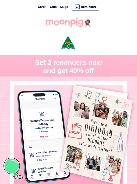 Never forget a big day! Set your reminders now 🗓️