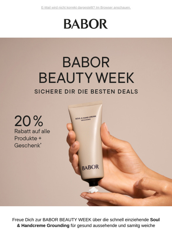 BABOR BEAUTY WEEK: 20% auf Deine Lieblinge! 💥