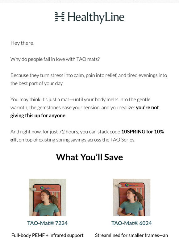 there, it’s here: 72 hours to stack and save on TAO
