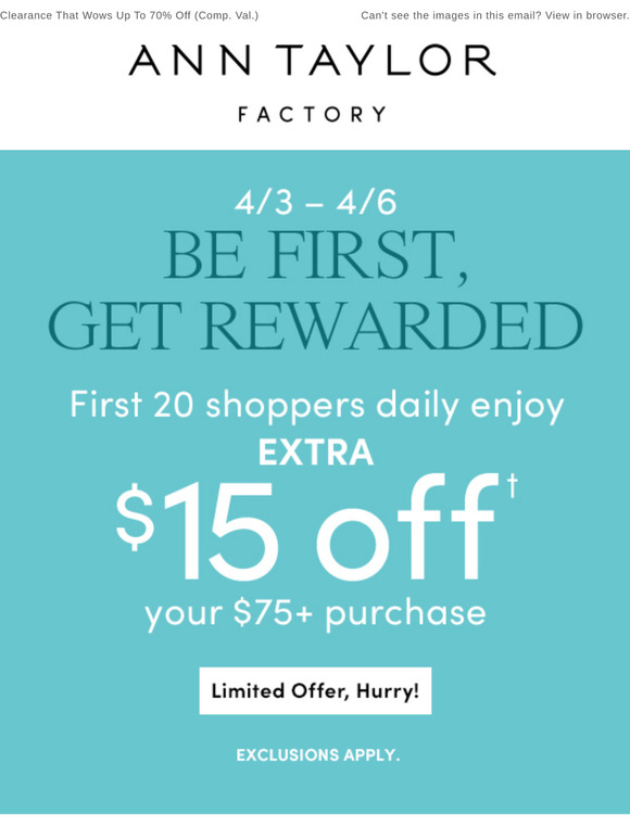 You’re Invited In Stores + Up To 50% Off So Many Styles (Comp. Val.)