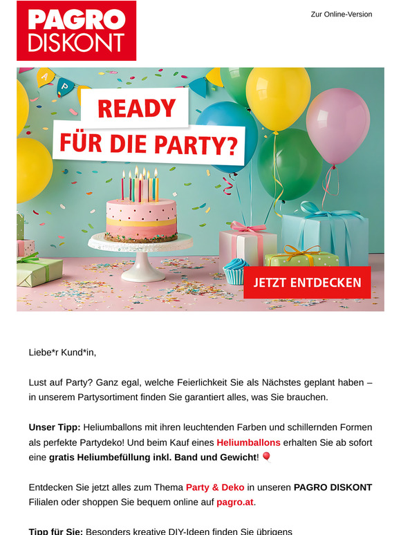Alles für die nächste Party! 🎈🎉
