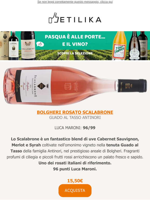 Scalabrone Rosato 96 punti Luca Maroni🌺Barbera Piana Ceretto, Prosecco Setàge Canevel